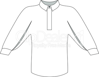 Fashion women technical sketch of blouse in vector graphic