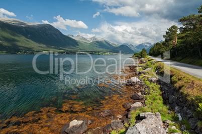 View of Romsdalsfjorden in Norway