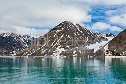 Magdalenafjord in Svalbard islands, Norway