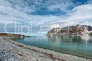 Magdalenafjord in Svalbard islands, Norway