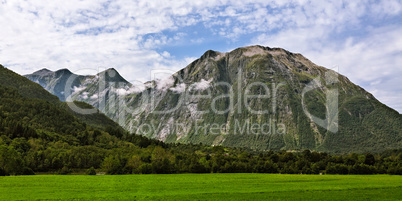 Panoramic view of the mountains near Andalsnes in Norway