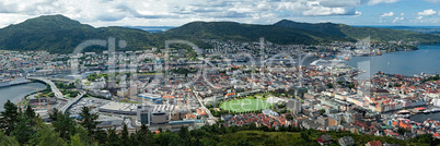 Panoramic view of Bergen, Norway