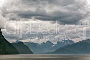 Along the Romsdalsfjorden near Andalsnes, Norway