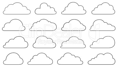 Set of different clouds