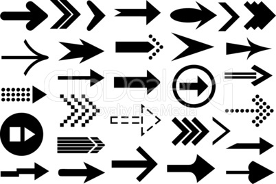 Set of different arrows