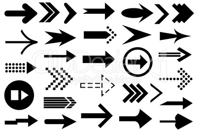 Set of different arrows