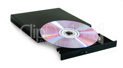 DVD drive with disc