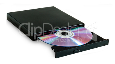 DVD drive with disc