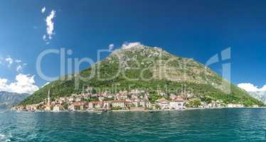 Panoramic view of Perast, Montenegro