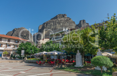 Town of Kalambaka in Greece