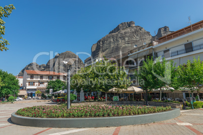Town of Kalambaka in Greece