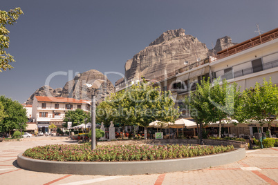 Town of Kalambaka in Greece