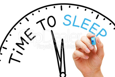 Time To Sleep Clock Concept