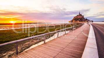 Mont-Saint-Michel from the bridge