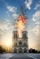 Fire in the Notre Dame