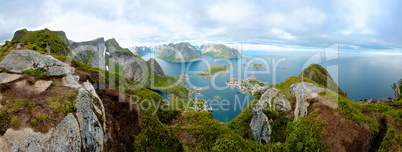 A panoramic view from Lofoten Island, Norway