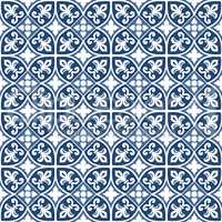 Blue portuguese tiles pattern
