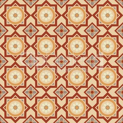 Arabic floral tiles pattern