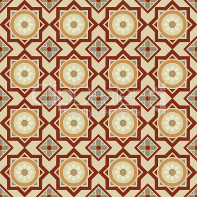 Arabic floral tiles pattern