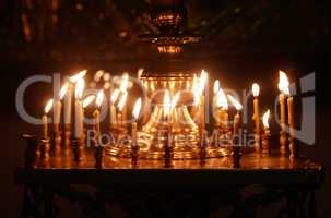 Lighting Candles In Church