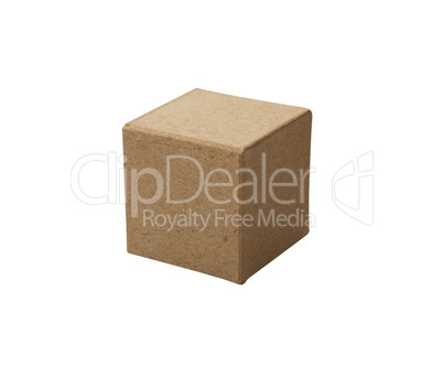 Brown Cardboard Cube
