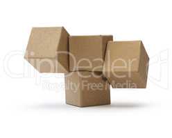 Brown Cardboard Cubes