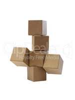 Brown Cardboard Cubes