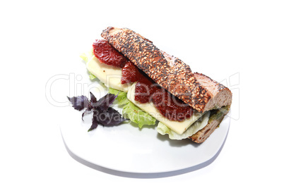 Delicious Sandwich On White