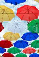 Umbrellas Against Sky