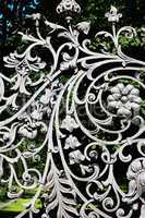 Iron Fence With Floral Decor