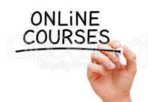 Online Courses Handwritten With Black Marker