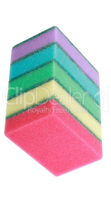 many foam rubber  sponge