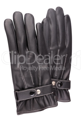 two Leather Gloves Isolated