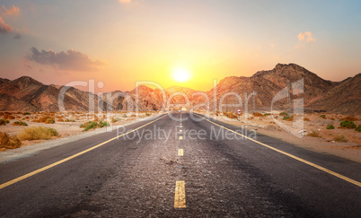 Road in the desert