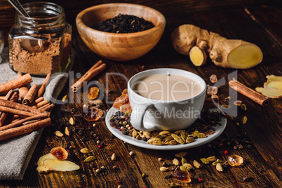 Masala Chai with Different Ingredients