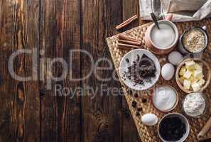 Cookie Making Ingredients from Above