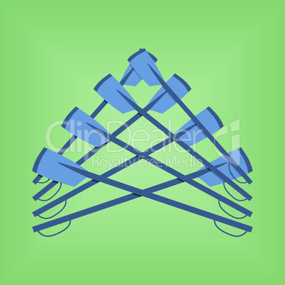 Image vector rowing sport emblem