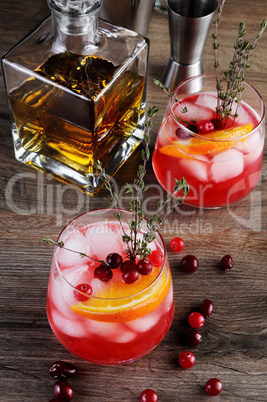 Cranberry  Orange Bourbon Smash