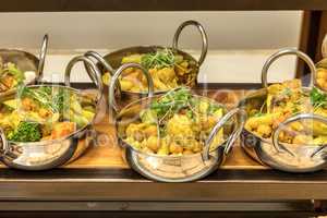 Cauliflower Curry salad in individual bowls