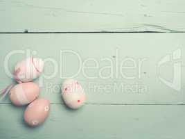 Pink Easter eggs vintage style