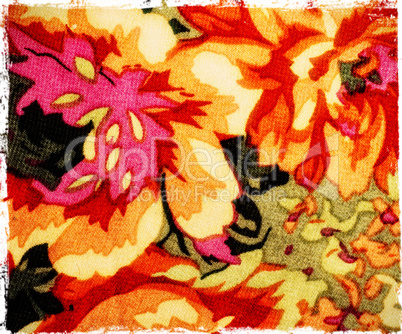 Texture of colorful piece of textile fabric.