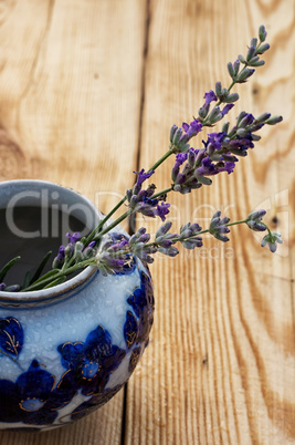 lavender in a stylish glass vase