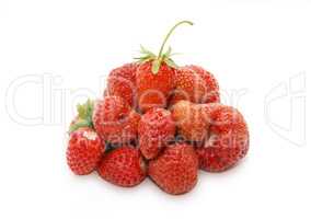 Handful of ripe strawberries