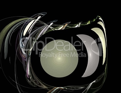 one Illustration of digital fractal with multicolor
