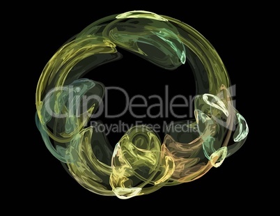 one Illustration of digital fractal with multicolor