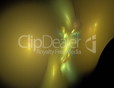 one Illustration of digital fractal with multicolor