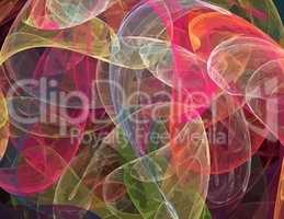 one Illustration of digital fractal with multicolor