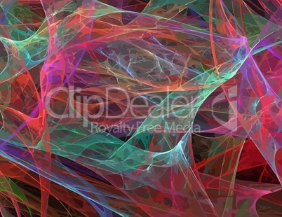 one Illustration of digital fractal with multicolor