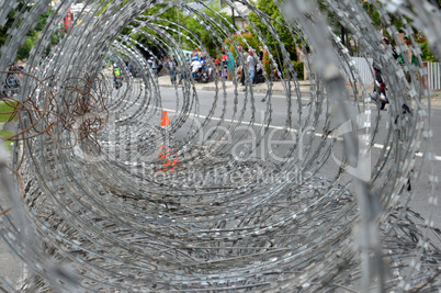 iron wire barricades