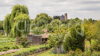 Bourges Cathedral view from the marshes